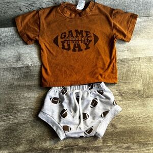 🏈 Baby “Game Day” Football Outfit – Size 70 (3–6 Months)